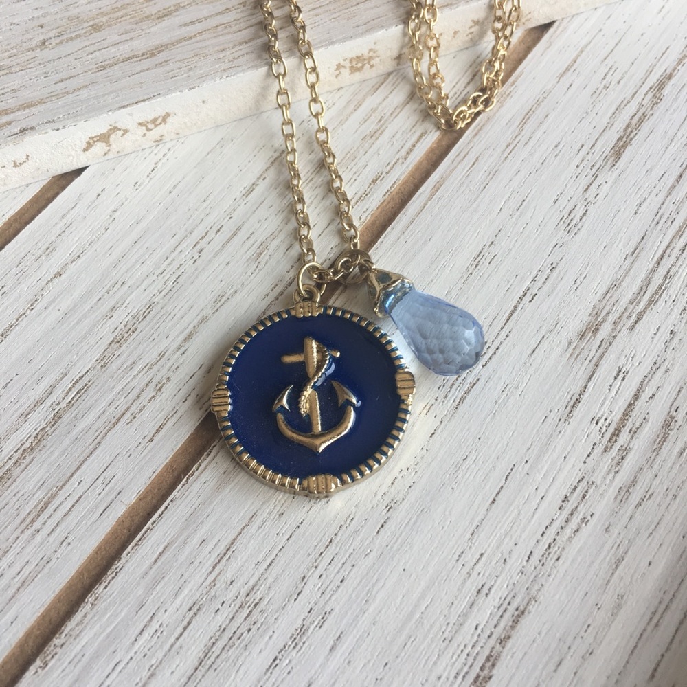 3 for $25 Anchor and Crystal Necklace - Picture 2 of 2